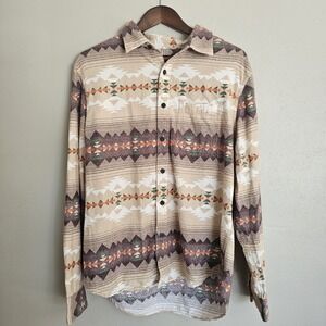 American Eagle Aztec Shirt Size L Classic Fit Long Sleeve Button Up Southwestern